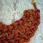 Orange Rope Braided Necklace