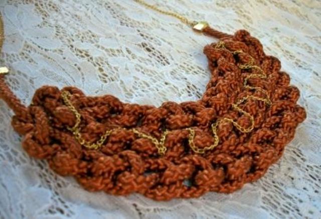 Orange Rope Braided Necklace